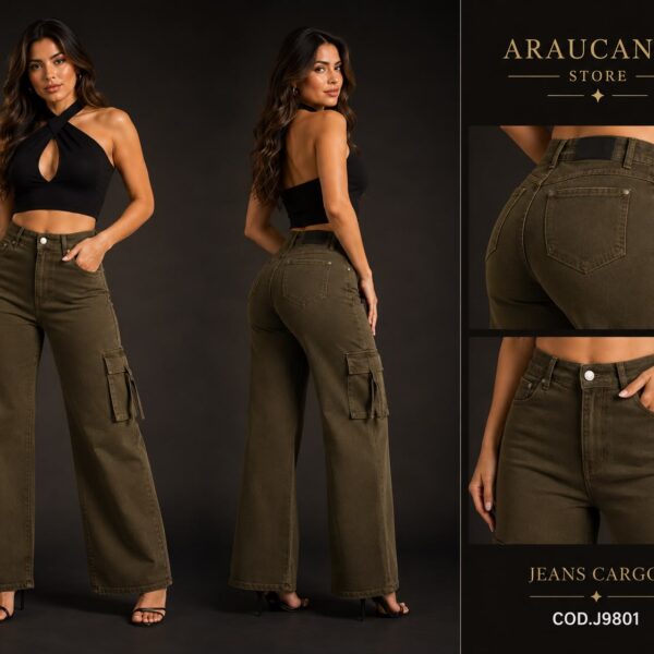 jeans cargo 9801