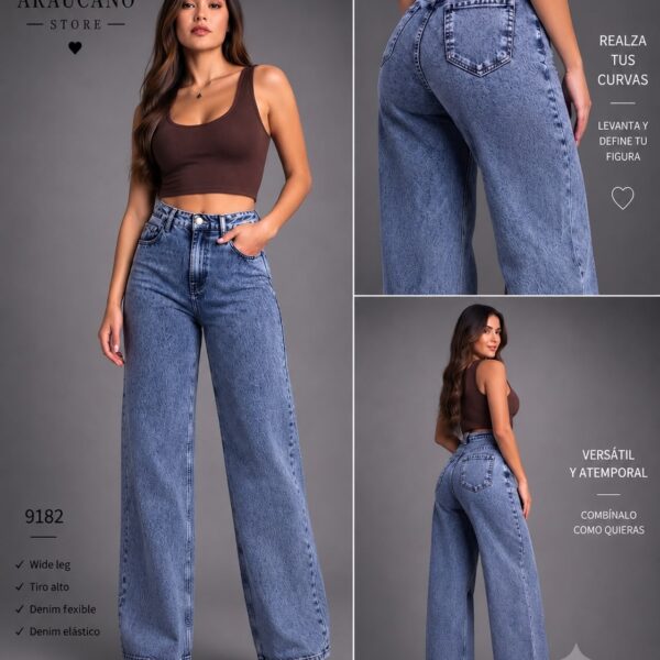 jeans wide leg 9182