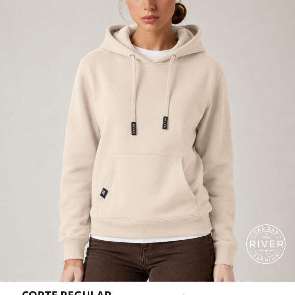 hoddie mujer beige hl-2m