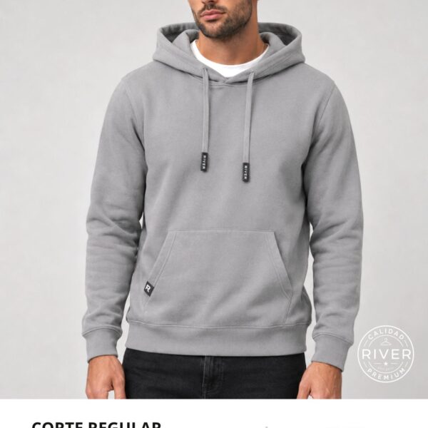 hoddie hombre gris hl-2m