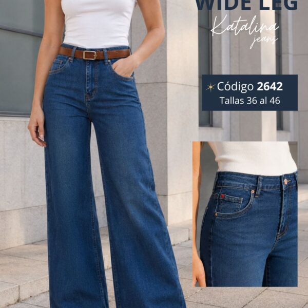 wide leg elasticado tiro alto push up