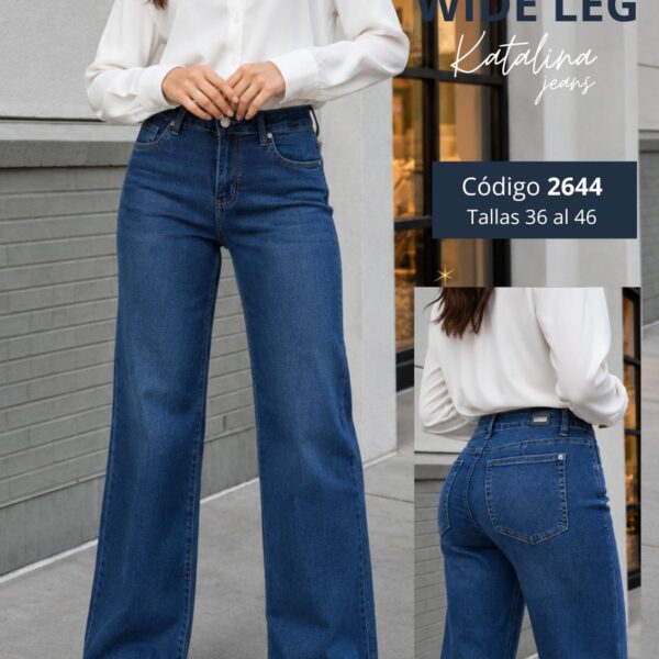 wide leg elasticado tiro alto push up