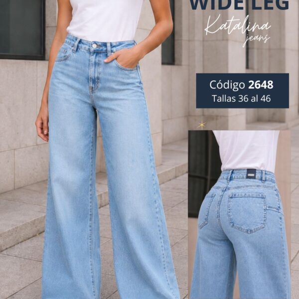 wide leg elasticado tiro al to push up