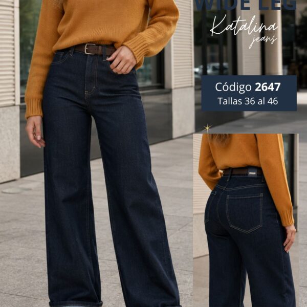 wide leg elasticado tiro alto push up